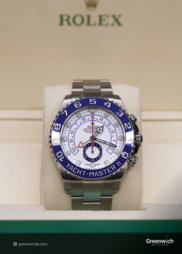 Rolex Yacht-Master II 44 Mercedes Hand White Dial Stainless Steel